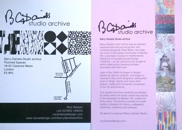 Barry Daniels Archive Studio 20 Sept 2017